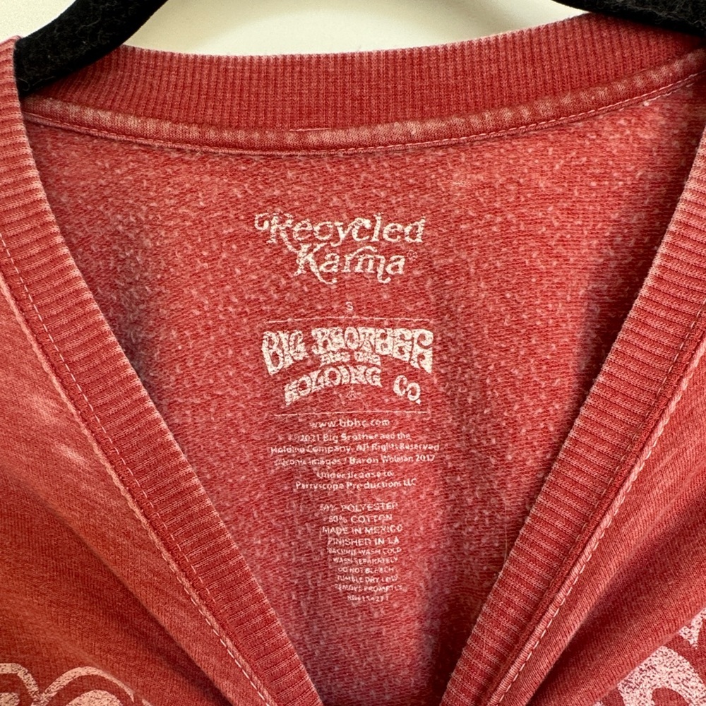 Recycled Karma Janis Joplin Long Sleeve Sweatshirt - size Small - Chili Pepper - Picture 4 of 8